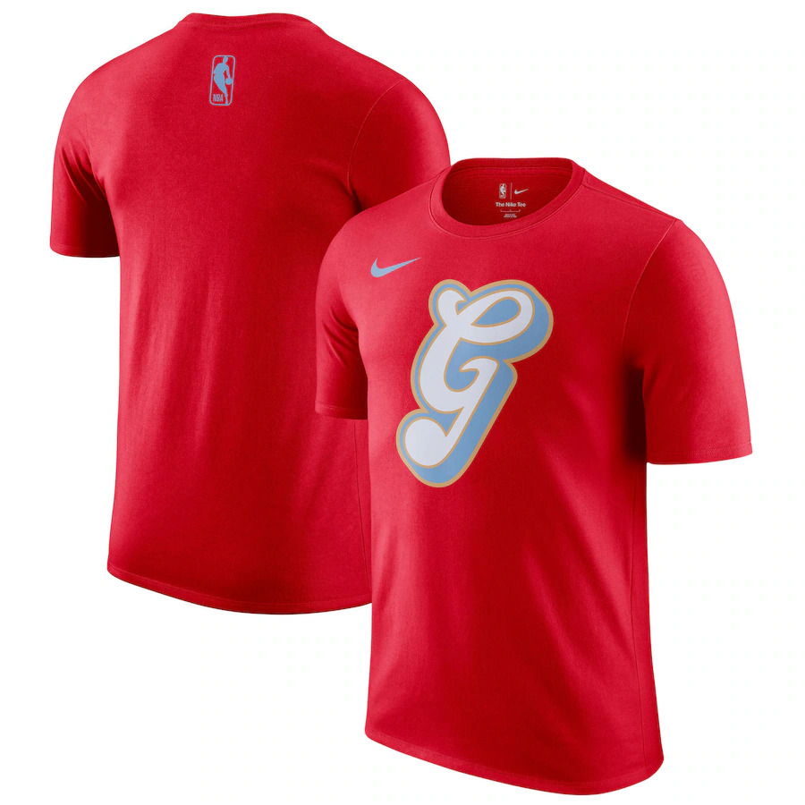 Men's Memphis Grizzlies Red 2024/25 City Edition Essential Logo T-Shirt Men's Memphis Grizzlies Red 2024/25 City Edition Essential Logo T-Shirt